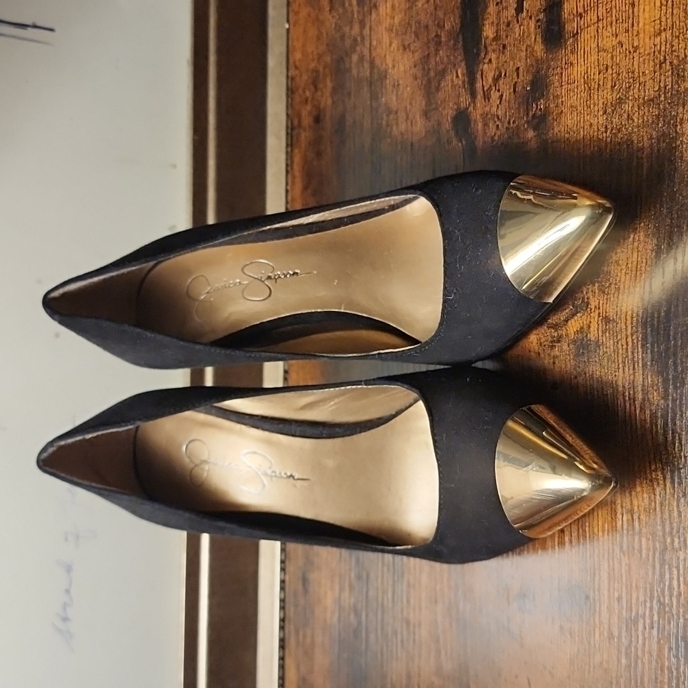 Jessica Simpson Womens Black Heels Pumps Size 7.5 B